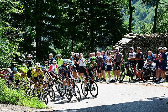 Das Peloton unterwegs im Mühlviertel 4. Etappe Aigen - Schlägl - Aigen - Schlägl, Bergwertung  Oberkappel, Riccardo Zoidl (AUT, Hrinkow Advarics) 16. Int. Oberösterreich Rundfahrt