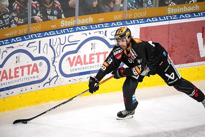 Dennis Sticha (Steinbach Black Wings Linz) Steinbach Black Wings Linz vs HC TIWAG Innsbruck - Die Haie. Runde 35, ICE Hockey League, Steinbach Black Wings Linz, Linz AG Eisarena 