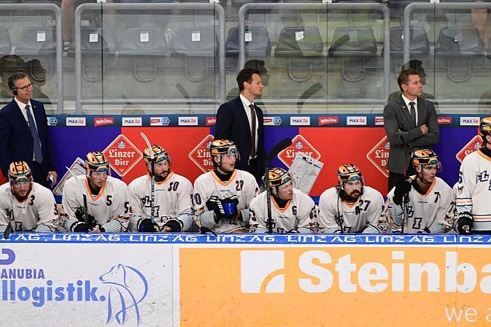 Head Coach Philipp Lukas (Steinbach Black Wings Linz) Testspiel, Steinbach Black Wings Linz vs ELV Landshut , Linz AG Eisarena 