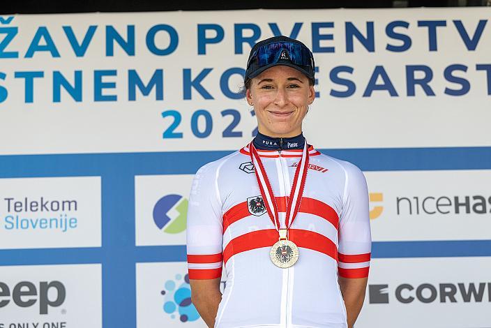 Siegerin Christina Schweinberger (AUT, Plantur-Pura)  Platz Elite Damen, Österreichische Meisterschaft Einzelzeitfahren, ÖRV, Novo Mesto, Slowenien