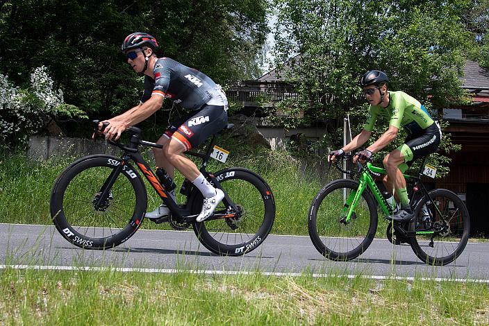 Matevz Govekar (SLO, Tirol KTM Cycling Team), Daniel Eichinger (AUT, Hrinkow Advarics Cycleang Team)  2. Etappe Eferding - Oberneukirchen, Int. Raiffeisen Oberösterreich Rundfahrt UCI Kat. 2.2
