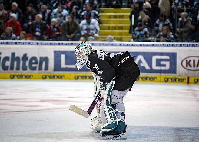 Im Bild:  Tormann David Kickert (EHC Liwest Black Wings Linz) Eishockey,  EHC Liwest Black Wings Linz vs Red Bull Salzburg