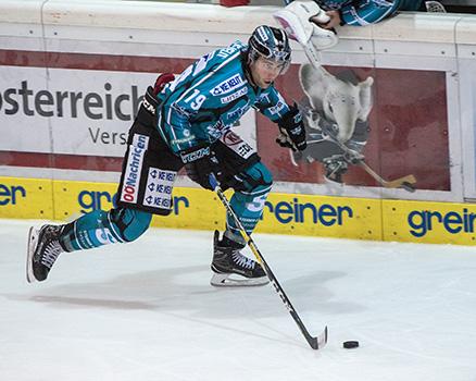 Joel Broda (EHC Liwest Black Wings Linz), EHC Liwest Black Wings Linz vs Dornbirner Eishockey Club