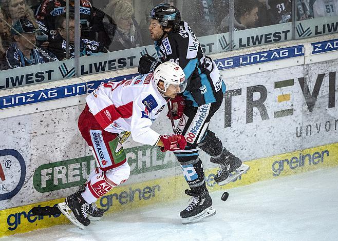 Bracken Kearns (EHC Liwest Black Wings Linz), Charkes Robin Gartner (EC KAC) EHC Liwest Black Wings Linz vs EC KAC