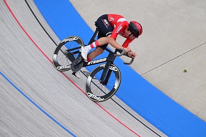 Omnium Meister Maximilian Schmidbauer (AUT, WSA KTM Graz), Hello Yellow Velodrom Linz, Rad Bahnstaatsmeisterschaft 2025