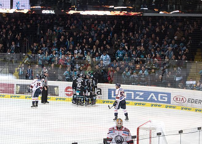 Linz feiert EHC Liwest Black Wings Linz vs KHL Medvescak Zagreb, 4. Viertelfinale
