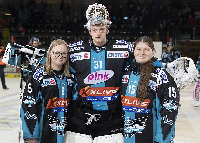 Spieler des Abends Tormann David Kickert (EHC Liwest Black Wings Linz) EHC Liwest Black Wings Linz vs Fehervar AV 19