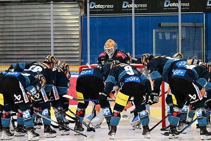 Das Team der Steinbach Black Wings Linz Steinbach Black Wings Linz vs Migross Supermercati Asiago Hockey 1935, Linz AG Eisarena, pre season 