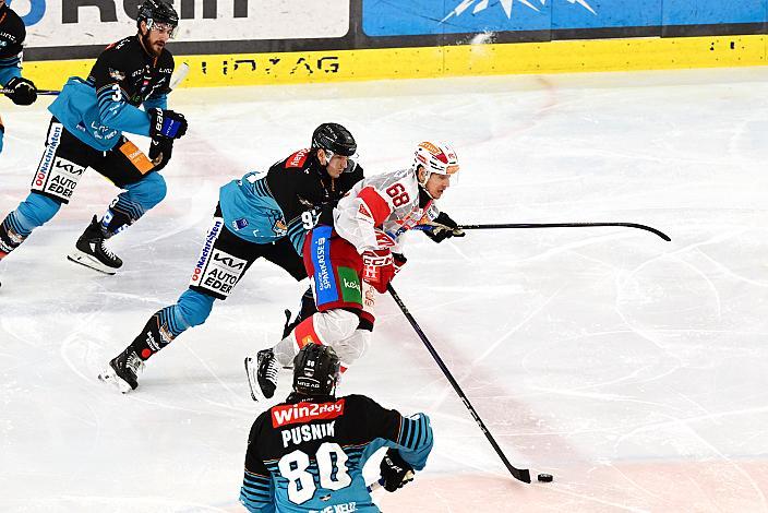 Luka Maver (Steinbach Black Wings Linz), Luka Gomboc (EC KAC), 7. Runde ICE, Steinbach Black Wings Linz vs EC KAC, Linz AG Eisarena 