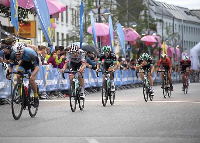 v.l. Stephan Rabitsch (AUT, Team Felbermayr Simplon Wels), Patrick Konrad (AUT, Bora - Hansgrohe), Felix Grossschartner (AUT, Bora - Hansgrohe), Gregor MÃ¼hlberger (AUT, Bora - Hansgrohe) Wels Innenstadtkriterium