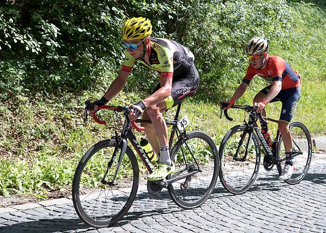 Daniel Geismayr (AUT, Team Vorarlberg), Hermann Pernsteiner (AUT, Bahrain Merida Pro Cycling Team), Staatsmeisterschaft, Strassenrennen, Kahlenberg, Wien