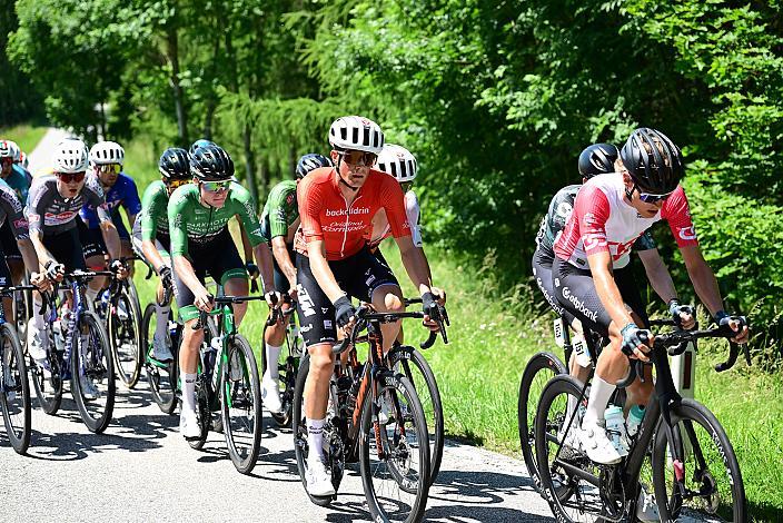 Marco Schrettl (AUT, Tirol KTM Cycling Team), Im Nachwuchstrikot des Besten Nachwuchsfahrers, Balint Feldhofer (HUN, Team United Shipping) 2. Etappe Eferding - Ried im Innkreis, 15. Int. Raiffeisen OÖ-Radrundfahrt UCI Kat. 2.2