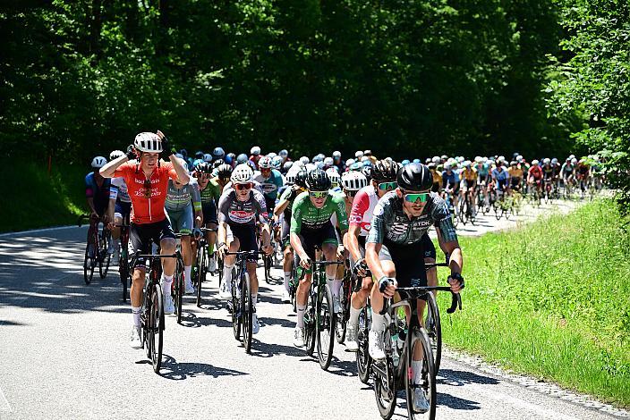 Im Roten Kornspitz Trikot des besten Österreichers Marco Schrettl (AUT, Tirol KTM Cycling Team) 3. Etappe Bad Schallerbach - Aigen - Schlägl, 15. Int. Raiffeisen OÖ-Radrundfahrt UCI Kat. 2.2