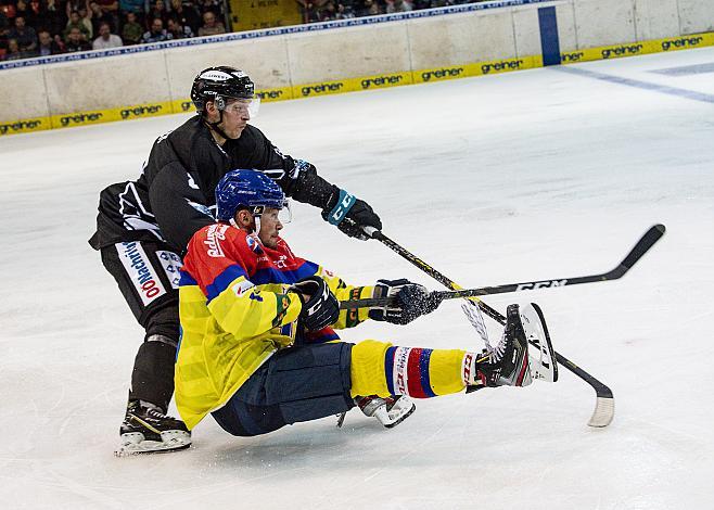Marco Brucker (EHC Liwest Black Wings Linz), Lukas Endal (CEZ Motor Ceske Budejovice) Testspiel, EHC Liwest Black Wings Linz vs CEZ Motor Ceske Budejovice
