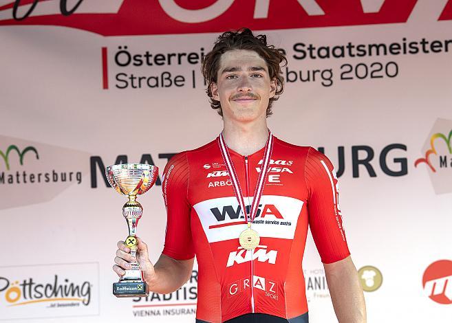 Staatsmeister und U23 Meister Valentin Götzinger (AUT, Team WSA Graz ARBOE), ÖSTM Strasse Mattersburg, Österreichische Staatsmeisterschaft U23, Elite Damen und Herren