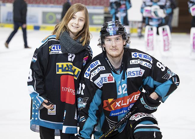 Spieler des Abends Troy Rutkowski (EHC Liwest Black Wings Linz)  EHC Liwest Black Wings Linz - Dornbirn Bulldogs Qualifikationsrunde