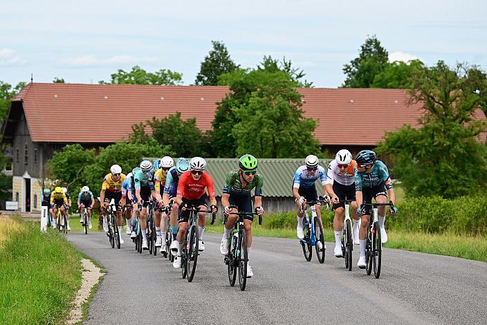 Riccardo Zoidl (AUT, Hrinkow Advarics), Im Roten Trikot des Besten Österreichers Martin Messner (AUT, WSA KTM Graz),  3. Etappe Asten - Bad Schallerbach, Oberösterreich Rundfahrt
