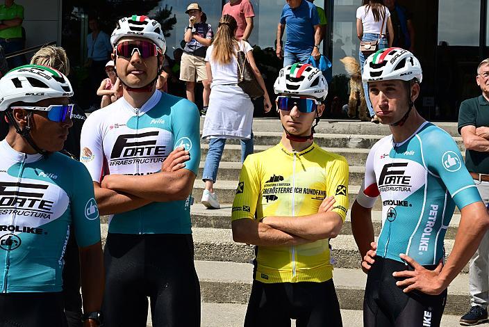 Im gelben Trikot des Gesamtführenden Lorenzo Galimberti (ITA, Petrolike) 2. Etappe Eferding - Ried im Innkreis, 15. Int. Raiffeisen OÖ-Radrundfahrt UCI Kat. 2.2
