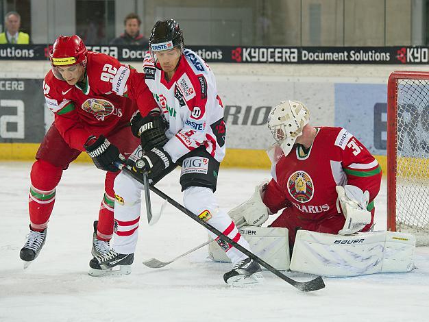Thomas Raffl, AUT im Angriff,  Oesterreich vs Weissrussland, IIHF Euro Hockey Challenge