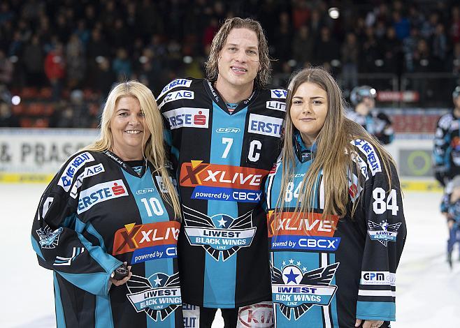 Brian Lebler (EHC Liwest Black Wings Linz) Spieler des Abends EHC Liwest Black Wings Linz vs EC Red Bull Salzburg