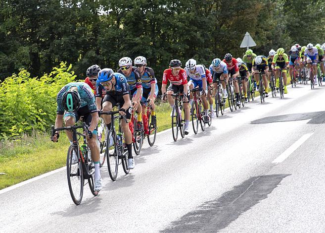 v.l. Sebastian Schönberger (AUT, BB HOTELS - VITAL CONCEPT), Michael Gogl (AUT, NTT Pro Cycling), machen das Rennen schnell, ÖSTM Strasse Mattersburg, Österreichische Staatsmeisterschaft U23, Elite Damen und Herren