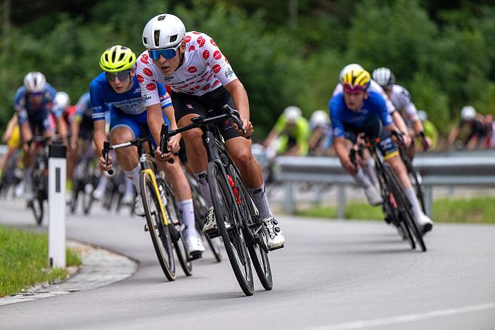 Im Bergtrikot Tobias Gren (DEN, Team Kvickly Odder Junior), 50. OÖ Junioren Rundfahrt, 2. Etappe Sarleinsbach - Sarleinsbach