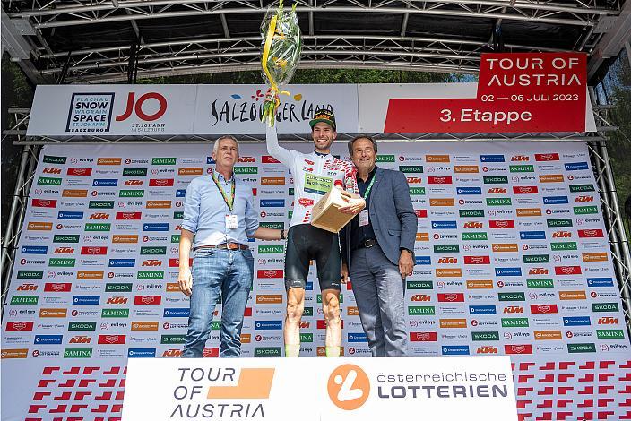 Im Bergtrikot und Glocknerkönig Jonas Rapp (GER, Hrinkow Advarics), 72. Tour of Austria, 3. Etappe Silian - St. Johann im Alpendorf
