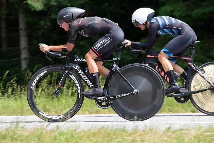 Daniela Schmidsberger (AUT, RC ARBÖ Felbermayr Wels), Gudrun Steiner (AUT, RC ARBÖ SK Voest)  Elite Damen, Österreichische Meisterschaft Einzelzeitfahren, Kufstein, Tirol