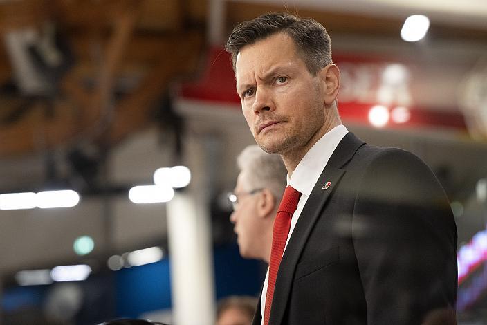 Assistent Coach Team Austria Philipp Lukas (AUT) Österreich vs Tschechische Republik, Eishockey Nationalteam, Testspiel Linz, Oberösterreich 
