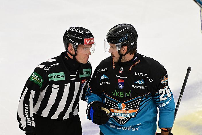 Travis Barron (Steinbach Black Wings Linz) 1. Runde ICE, Steinbach Black Wings Linz vs Pioneers Vorarlberg , Linz AG Eisarena 