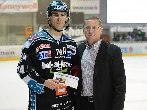 Spieler des Abends, Daniel Oberkofler, EHC Liwest Black Wings Linz vs HC TWK Innsbruck