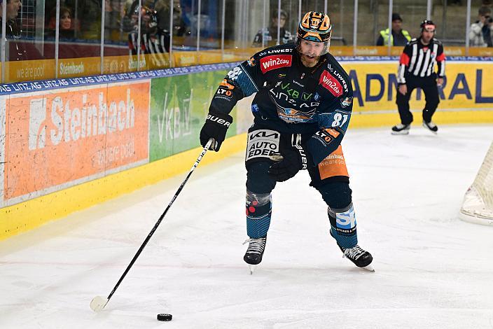 Sean Collins (Steinbach Black Wings Linz) Steinbach Black Wings Linz vs HCB Südtirol Alperia, ICE Eishockey Liga, Linz AG Eisarena