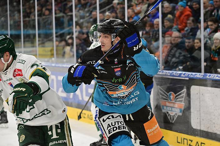 Luka Maver (Steinbach Black Wings Linz) 45. Runde ICE, Steinbach Black Wings Linz vs FTC-Telekom, Linz AG Eisarena 