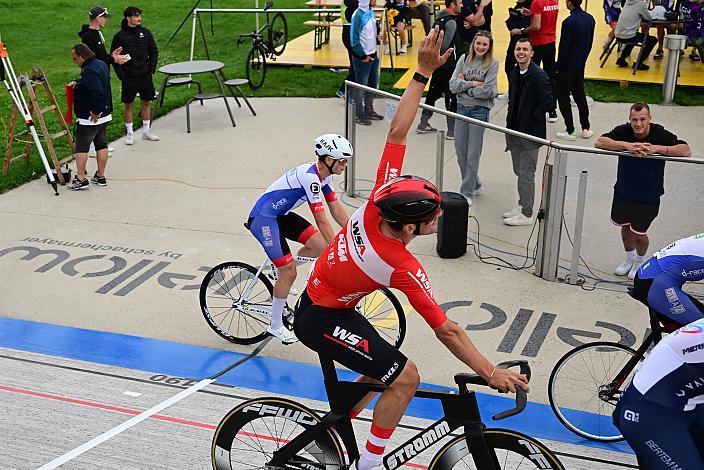 Omnium Meister Maximilian Schmidbauer (AUT, WSA KTM Graz), Hello Yellow Velodrom Linz, Rad Bahnstaatsmeisterschaft 2025