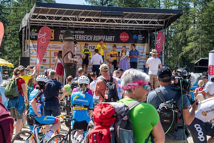 Siegerpodest Etappe und Gesamt, 2. Platz Alexis Guerin (FRA, Team Vorarlberg), Sieger Rainer Kepplinger (AUT, Hrinkow Advarics), 3. Platz Johannes Staune-Mittet (NOR, Team Jumbo-Visma)  St.Florian, Asten - Resort Hinterstoder, Höss, Int. Raiffeisen Oberösterreich Rundfahrt UCI Kat. 2.2