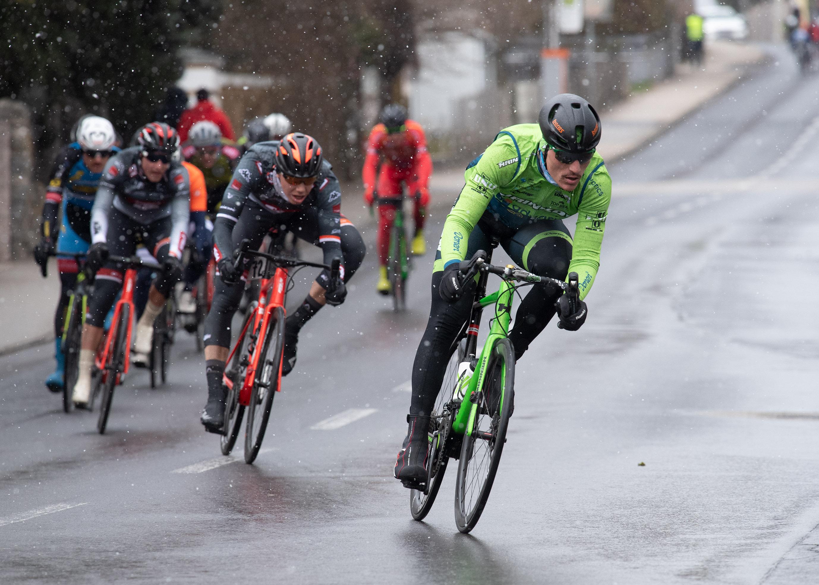 Stefan Kolb (AUT, Hrinkow Advarics Cycleang Team) Herren Elite, U23, Radliga, 60. Radsaison-Eröffnungsrennen Leonding, Oberösterreich 