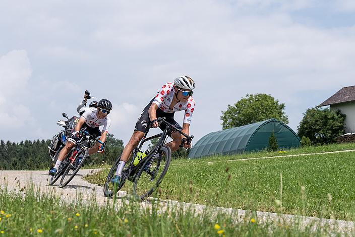 Etappensieger im Bergtrikot Artem Shmidt (USA, Cannibal Team), 2. Platz Andrew August (USA, LUX/CTS p7B Specialized), Bad Wimsbach - Strass im Attergau, Int. "Keine Sorgen" Junioren Rundfahrt UCI Kat. 2.1 MJ