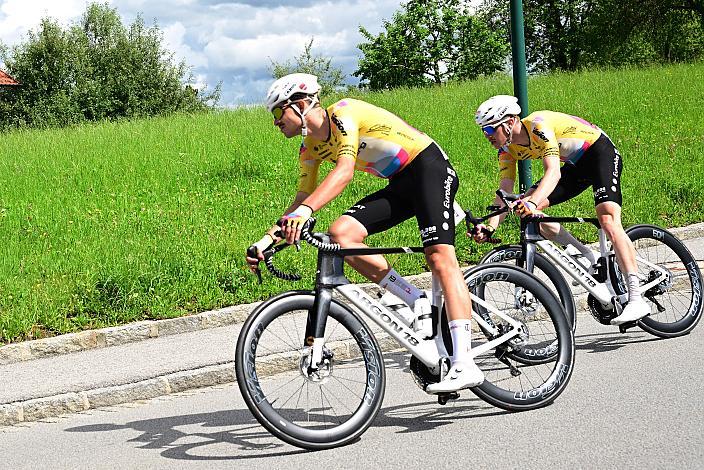 Dominik Röber (GER, Team Vorarlberg), Emanuel Zangerle (AUT, Team Vorarlberg), 2. Etappe Eferding - Reichersberg, Oberösterreich Rundfahrt
