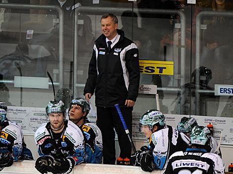 Trainer Rob Daum, Linz, EHC Liwest Black Wings Linz vs. HDD Tilia Olimpija Ljubljana 