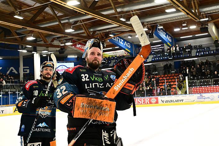 Tormann Rasmus Tirronen (Steinbach Black Wings Linz) Steinbach Black Wings Linz vs EC Red Bull Salzburg, Linz AG Eisarena 