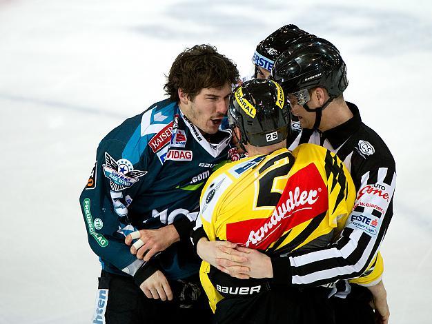 Franklin MacDonald, Linz und Benoit Gratton, Vienna, EHC Liwest Black Wings Linz vs UPC Vienna Capitals, Pick Round