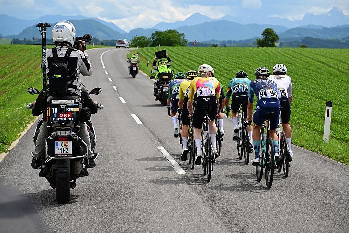 Die Ausreisser mit Colin Chris Stüssi (SUI, Team Vorarlberg), Erazem Valjavec (SLO, Soudal - Quickstep Devo Team), Maximilian Schmidbauer (AUT, Schwingshandl Intralogistics), Josef Dirnbauer (AUT, Hrinkow Advarics), Miguel Heidemann (GER, Rembe - rad-net), Balint Feldhofer (HUN, Bahrain Victorious Development Team), 3. Etappe Asten - Bad Schallerbach, Oberösterreich Rundfahrt