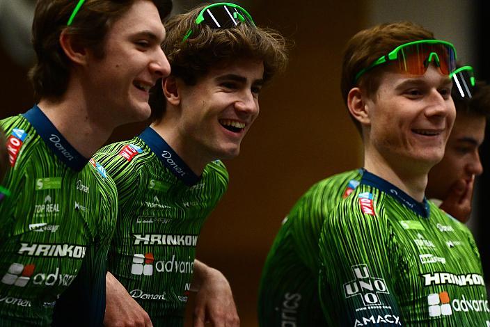 David Paumann (AUT, Hrinkow Advarics), Team Manager Dominik Hrinkow (AUT, Hrinkow Advarics Cycleang Team), Valentin Poschacher (AUT, Hrinkow Advarics), Teampräsentation, Steyr, Team Hrinkow Advarics Cycleang, UCI Continental Team, 