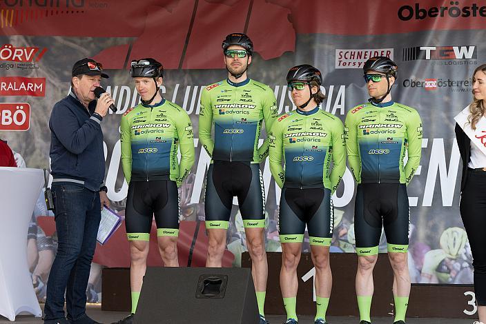 Rainer Kepplinger (AUT, Hrinkow Advarics), Jonas Rapp (GER, Hrinkow Advarics), Marvin Hammerschmid (AUT, Hrinkow Advarics), Timon Loderer (GER, Hrinkow Advarics), Herren Elite, U23, Radliga, 61. Radsaison-Eröffnungsrennen Leonding, Oberösterreich 