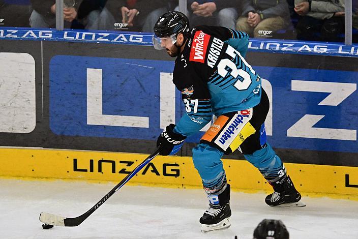 Andreas Kristler (Steinbach Black Wings Linz), Spiel 2 Pre-Playoffs,  ICE, Steinbach Black Wings Linz vs EC iDM Wärmepumpen VSV, Linz AG Eisarena 