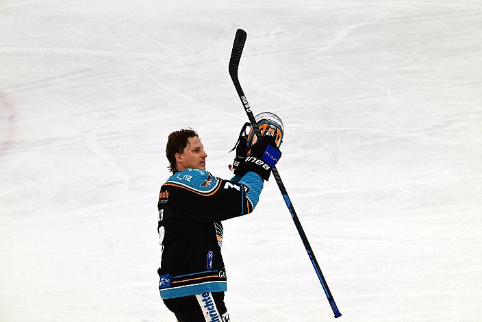 Brian Lebler (Steinbach Black Wings Linz) Overtime, Win2Day ICE Hockey League,  5. Viertelfinale, Steinbach Black Wings Linz vs Moser Medical Graz 99ers,  Linz AG Eisarena 