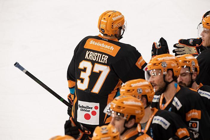 Andreas Kristler (Steinbach Black Wings Linz) feiert das 1 zu 1 Steinbach Black Wings Linz vs HK SZ OLIMPIJA, bet-at-home ICE Hockey League