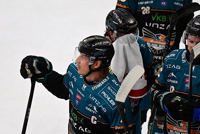 Brian Lebler (Steinbach Black Wings Linz) 2. Runde ICE, Steinbach Black Wings Linz vs Milano Hockey Club, Linz AG Eisarena 