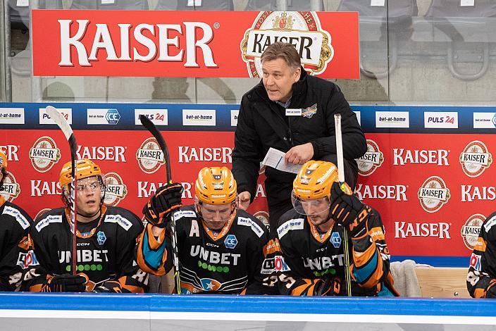Head Coach Raimo Summanen (Steinbach Black Wings Linz) Steinbach Black Wings Linz vs HK SZ OLIMPIJA, bet-at-home ICE Hockey League
