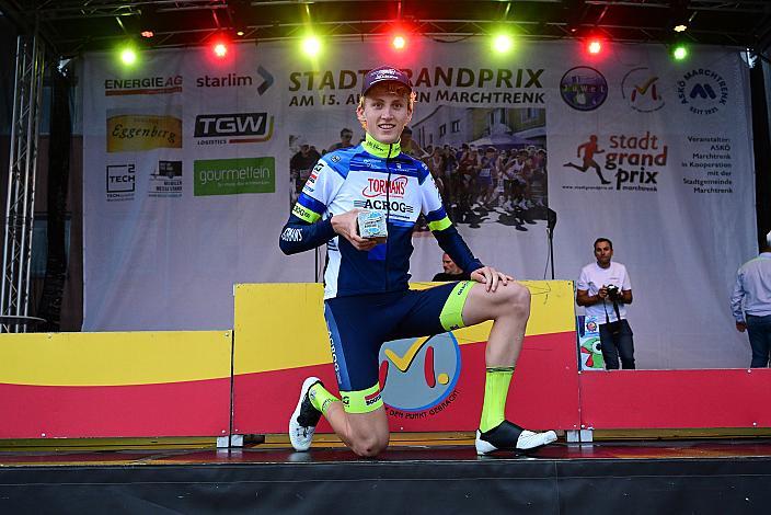 Sieger 1. Etappe Jasper Verbrugge (BEL, Acrog-Tormans), 50. OÖ Junioren Rundfahrt, 1. Etappe Marchtrenk - Marchtrenk